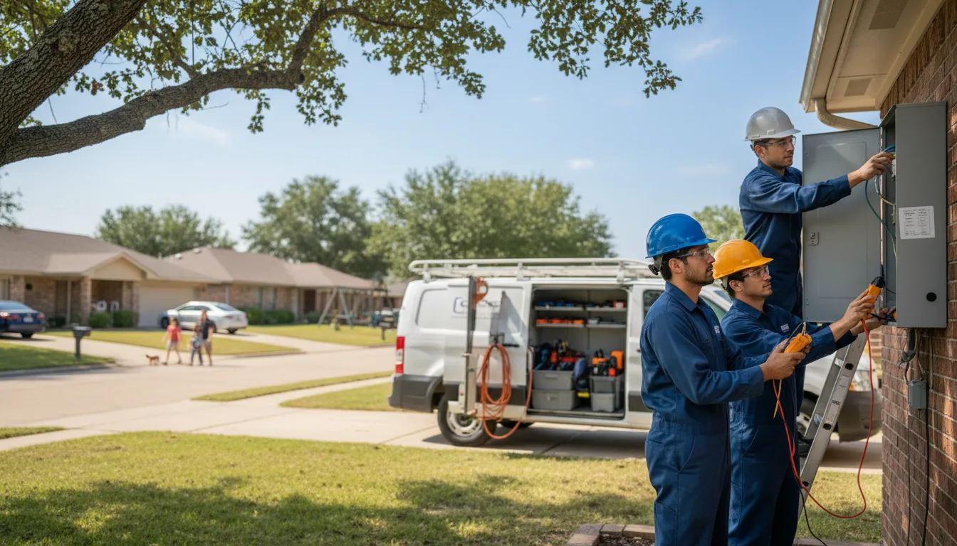Certified electrician providing emergency electrical services in Howe, OK